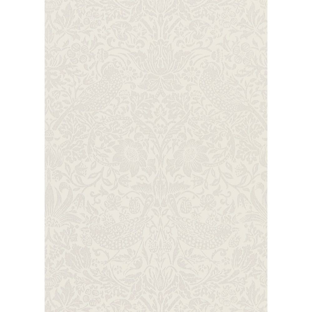 Pure Strawberry Thief Wallpaper 216021 by Morris & Co in Oyster Chalk